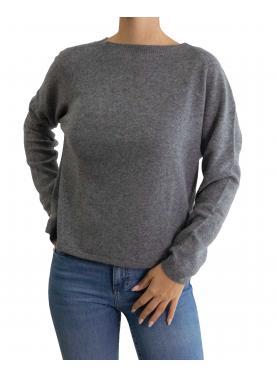 Maglia pura lana a barca  tinta unita 